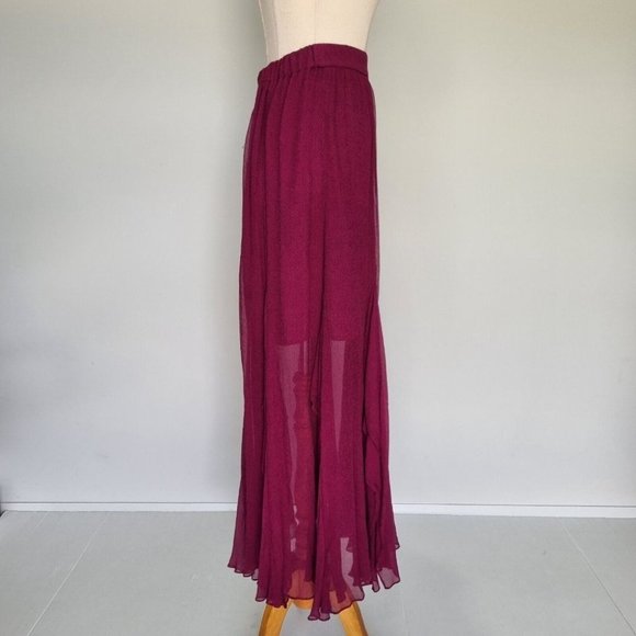 Sass & Bide The Vault Purple Microspot Silk Maxi Skirt Size XS - Picture 4 of 10